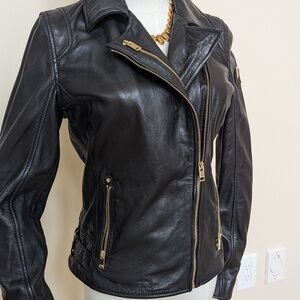 Mauritius “Love & Peace” Studded Leather Jacket